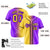 Custom Yellow Purple Gradient Style Authentic Baseball Jersey