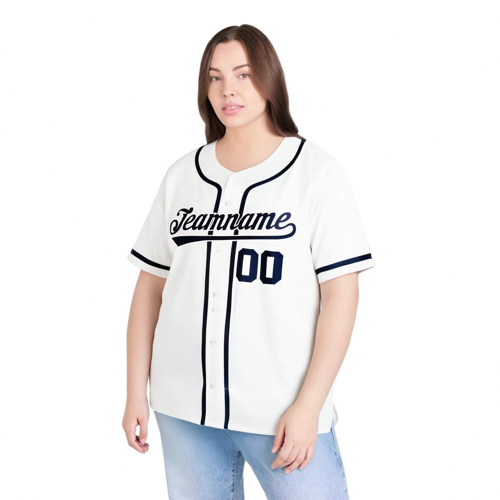 Custom White Navy Classic Style Authentic Baseball Jersey