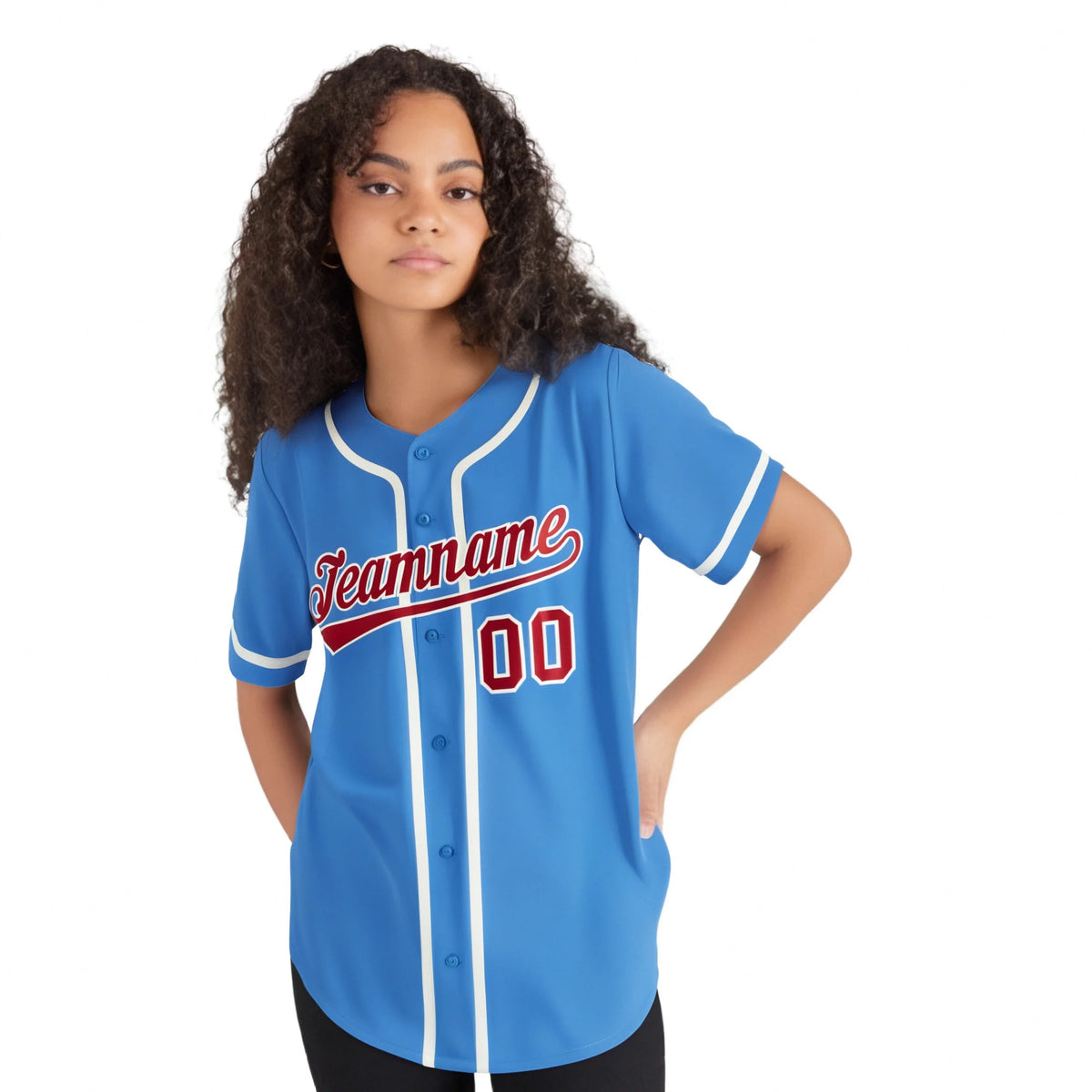 Custom Powder Blue White Classic Style Authentic Baseball Jersey