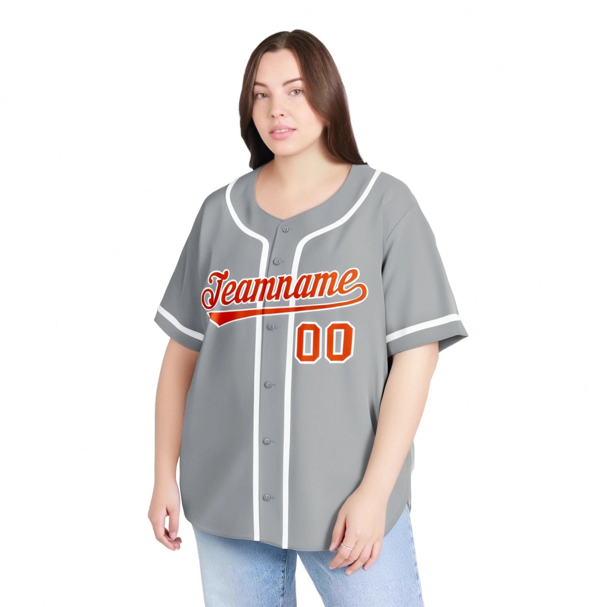 Custom Gray Orange-White Classic Style Authentic Baseball Jersey