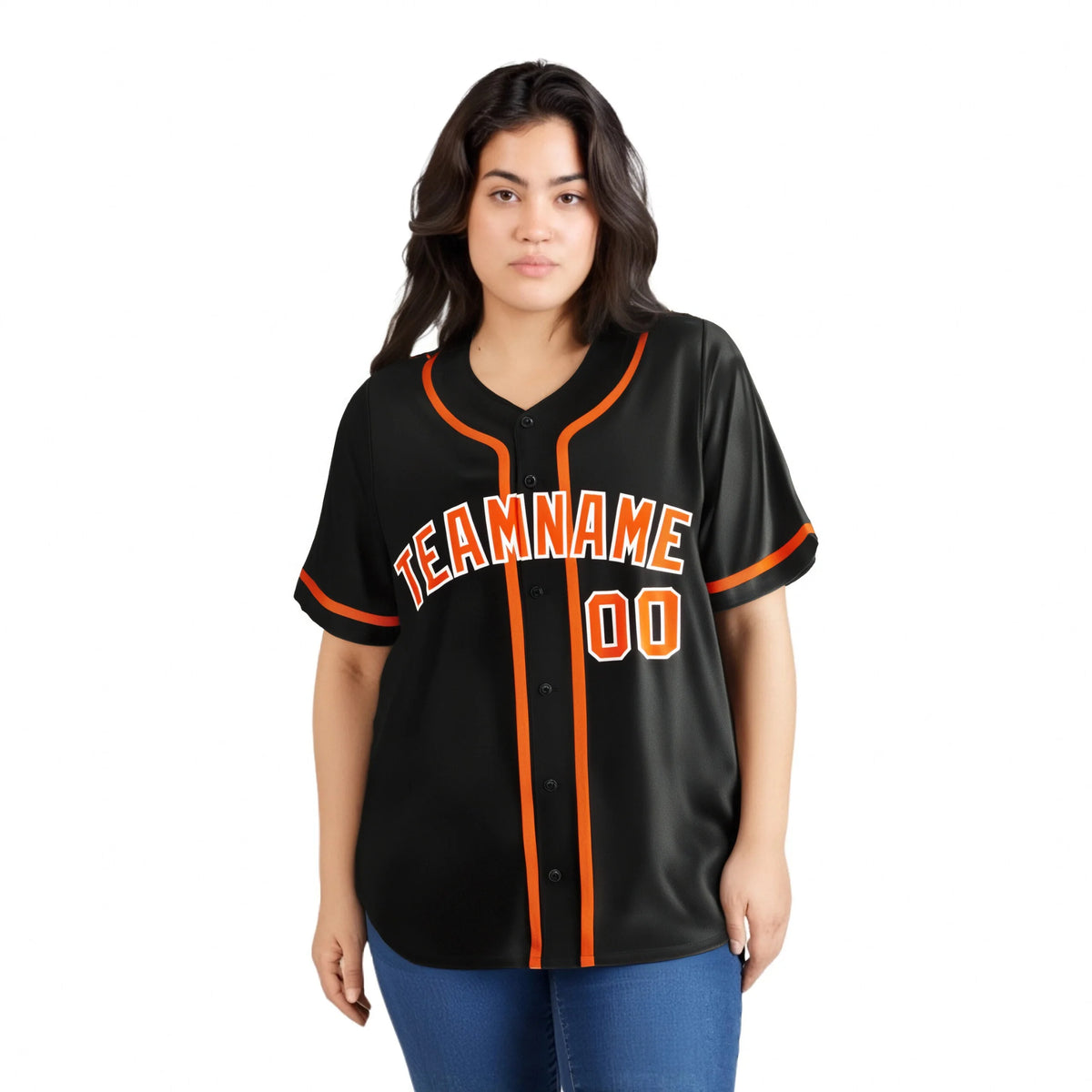 Custom Black Orange Classic Style Authentic Baseball Jersey