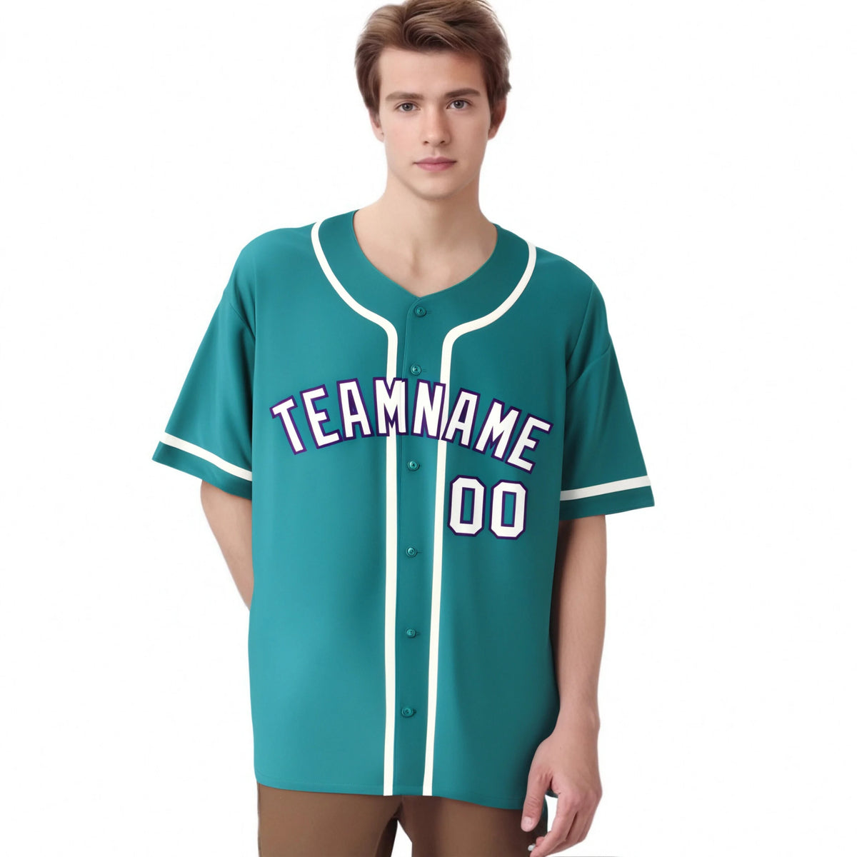 Custom Aqua White Classic Style Authentic Baseball Jersey