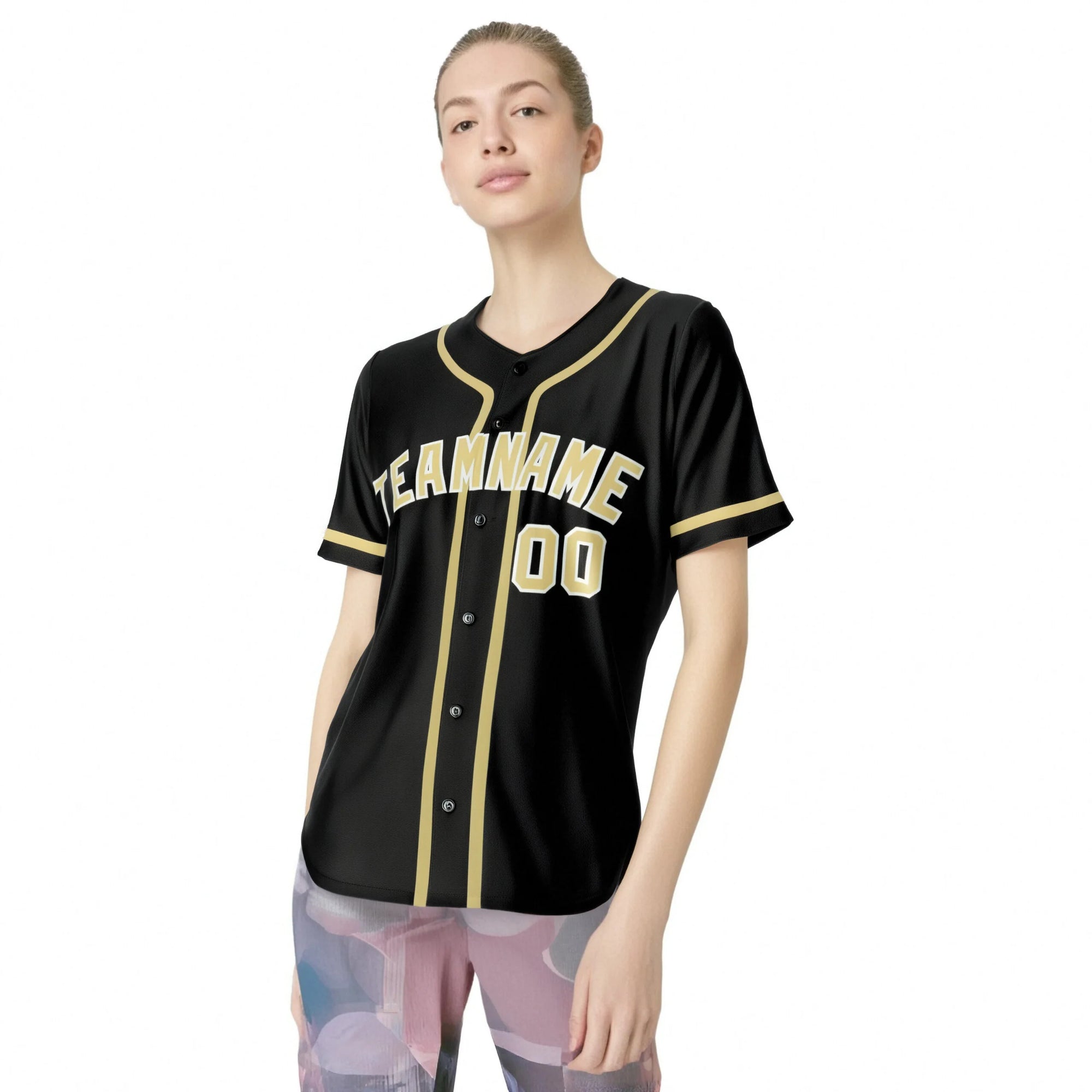 Custom Black Khaki Classic Style Authentic Baseball Jersey