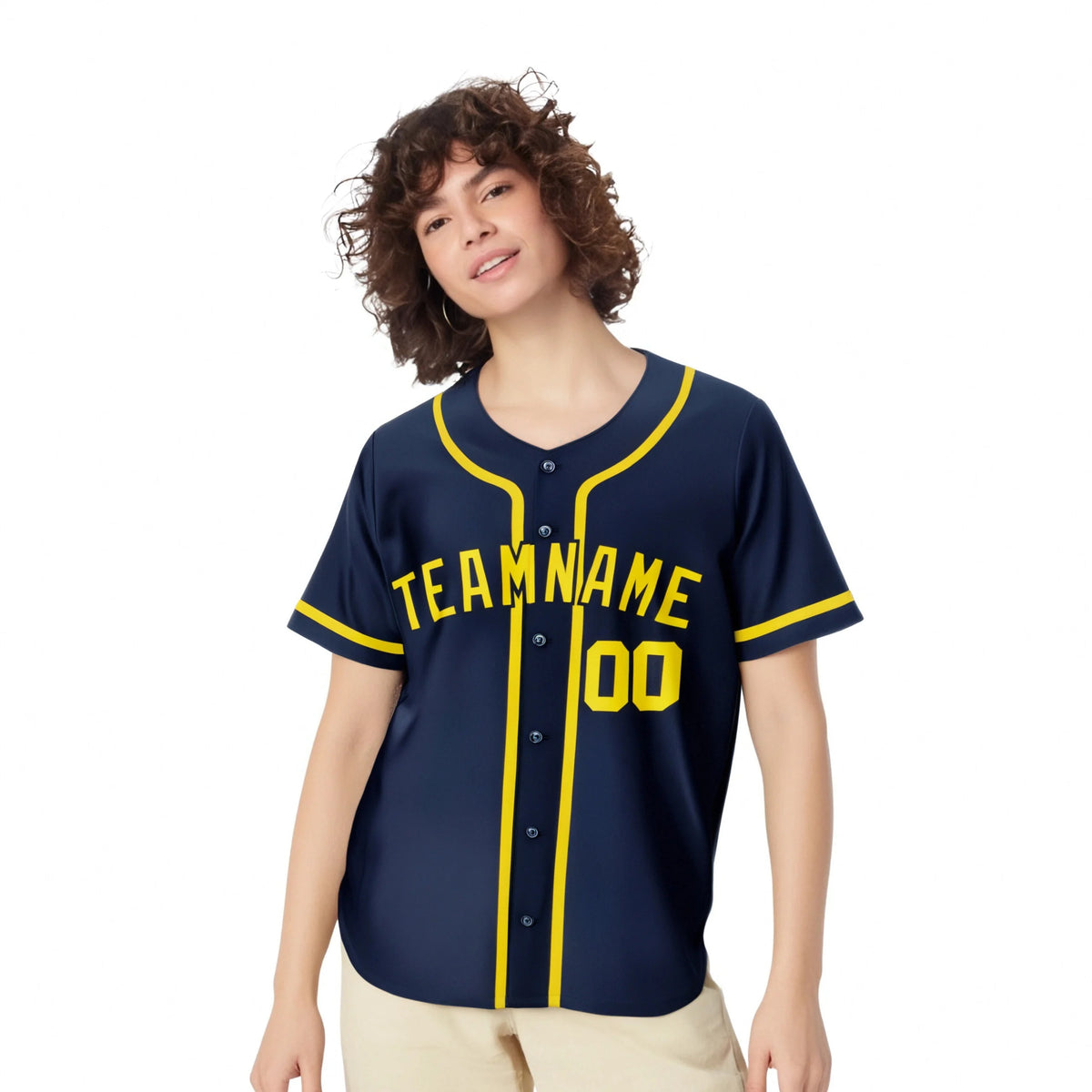 Custom Navy Gold Classic Style Authentic Baseball Jersey