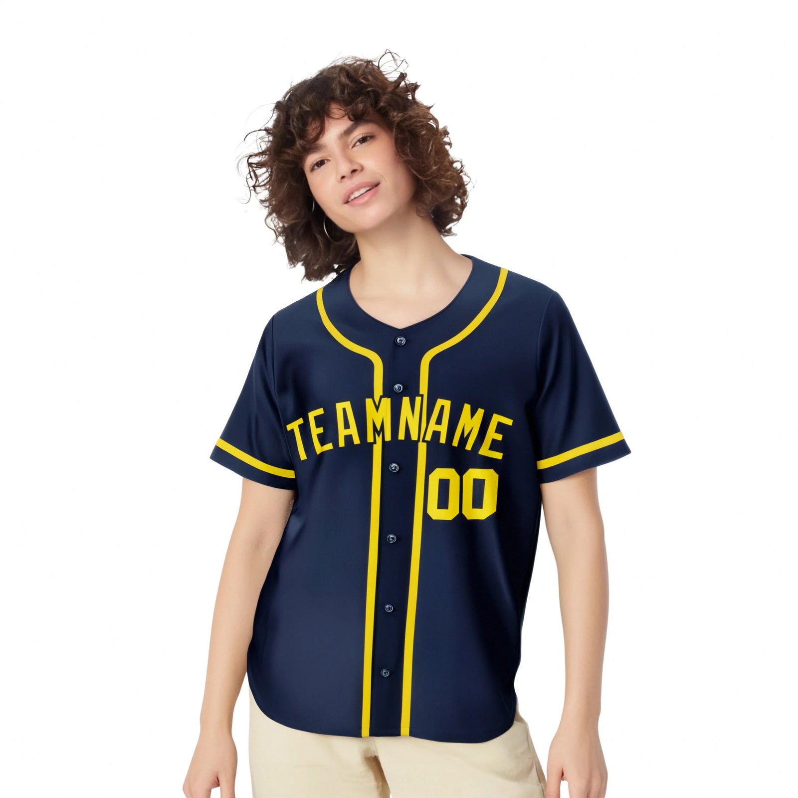 Custom Navy Gold Classic Style Authentic Baseball Jersey