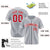 Custom Gray Red-White Classic Style Authentic Baseball Jersey