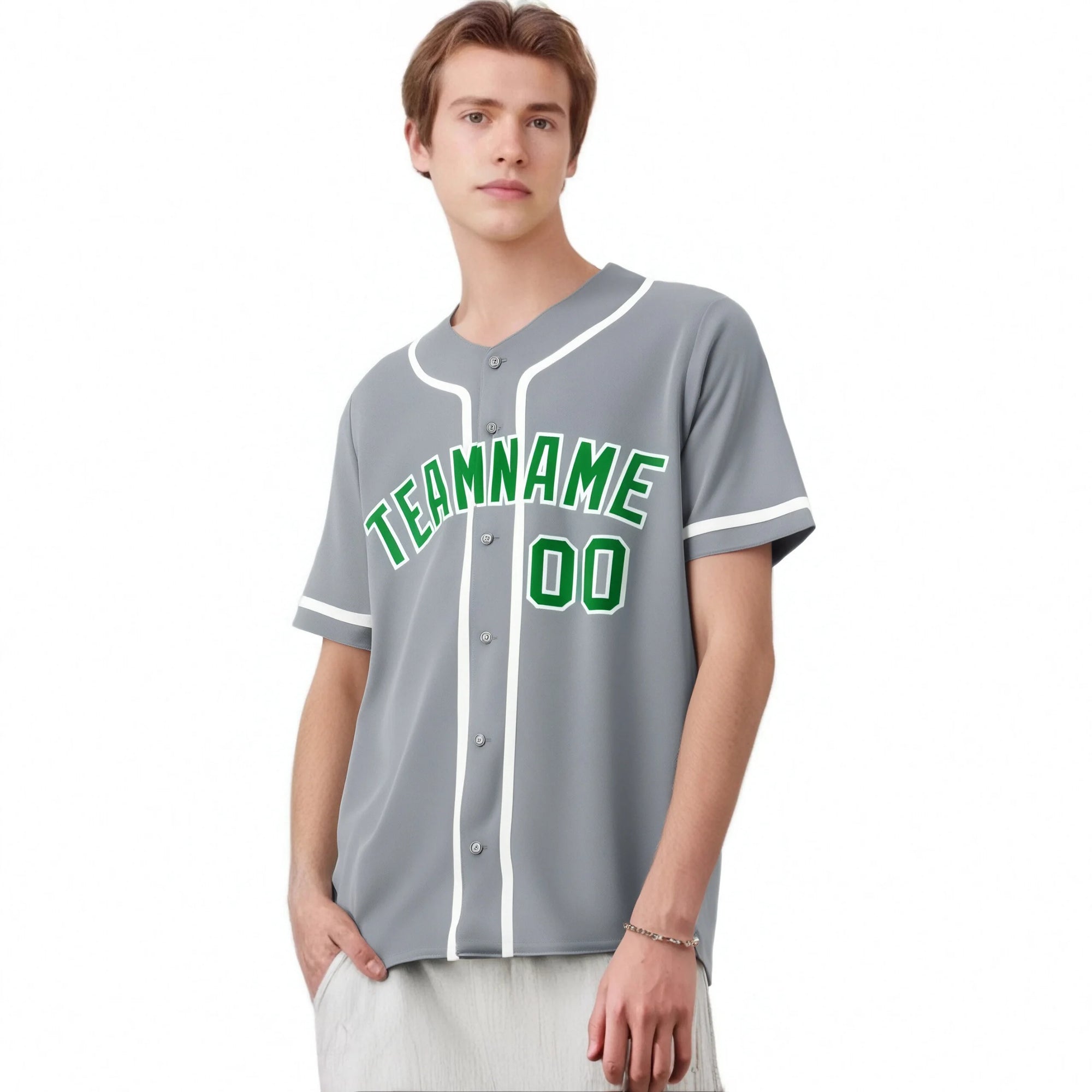 Custom Gray White Classic Style Authentic Baseball Jersey