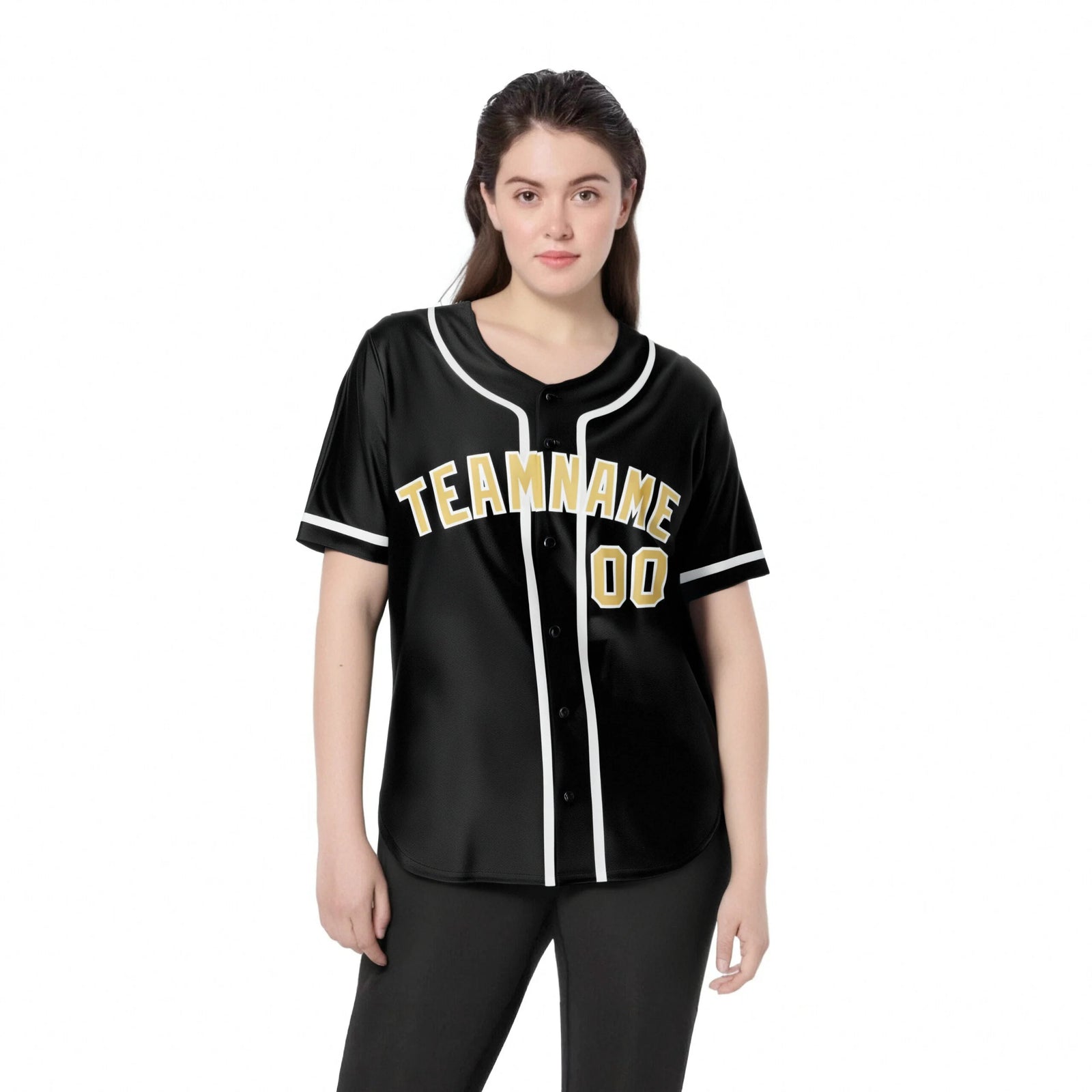 Custom Black White Classic Style Authentic Baseball Jersey