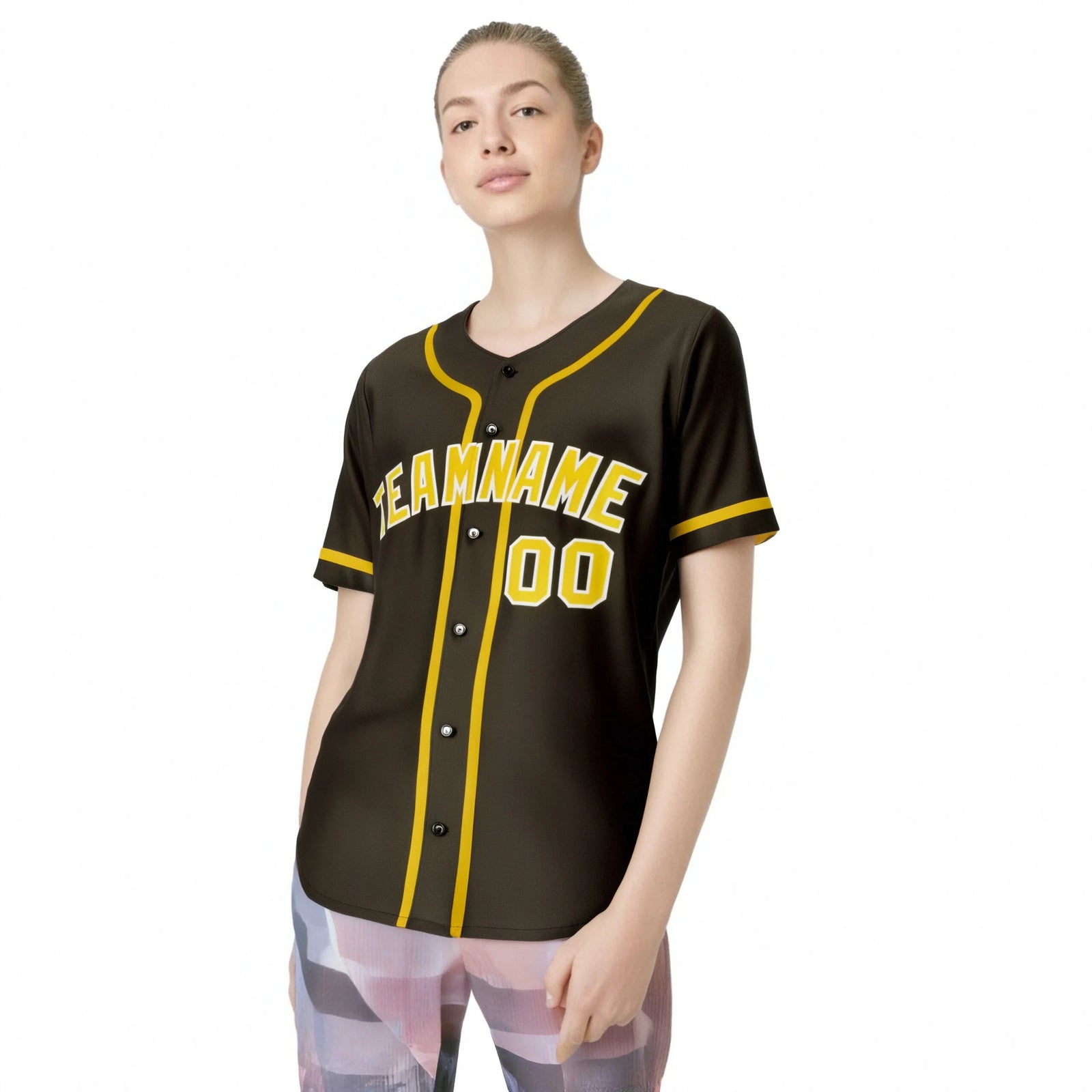 Custom Brown Glod Classic Style Authentic Baseball Jersey