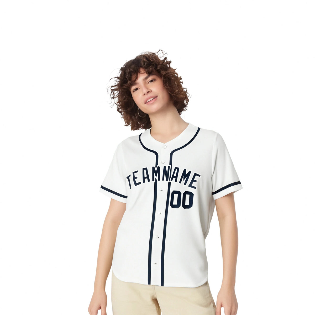Custom White Navy Classic Style Authentic Baseball Jersey