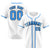 Custom White Powder Blue Classic Style Authentic Baseball Jersey