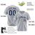 Custom Gray White Classic Style Authentic Baseball Jersey