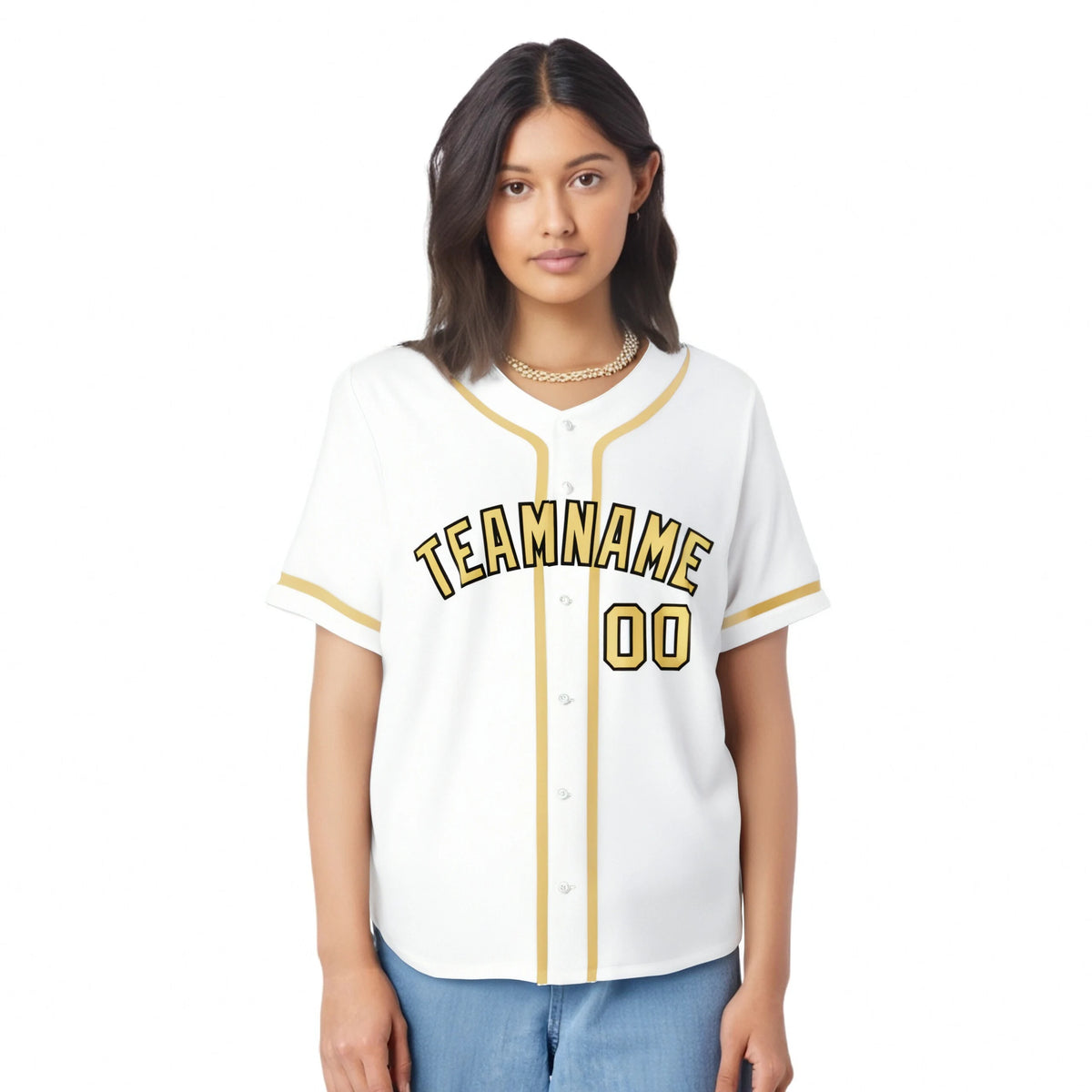 Custom White Khaki Classic Style Authentic Baseball Jersey