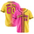 Custom Pink Yellow Gradient Authentic Baseball Jersey