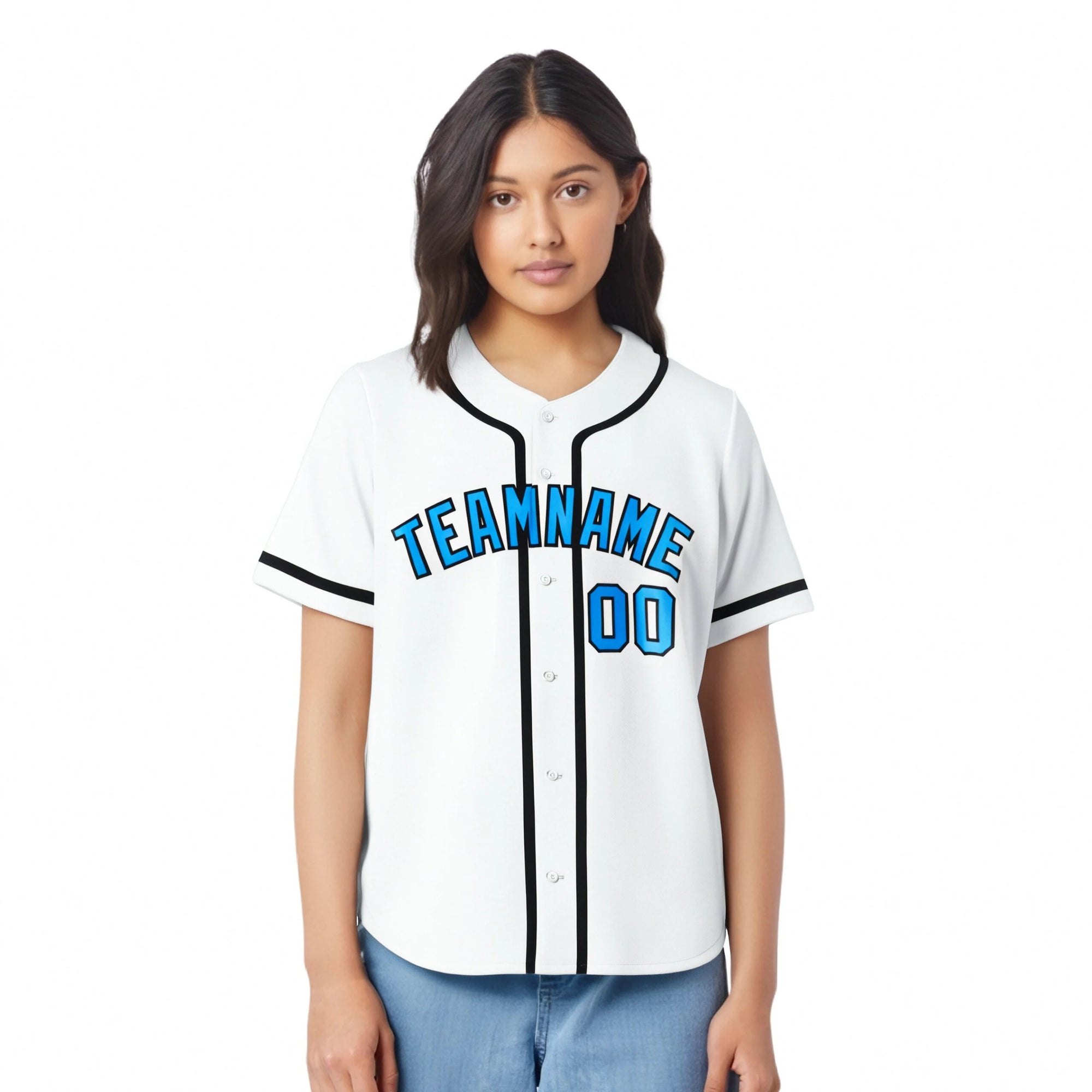 Custom White Black Classic Style Authentic Baseball Jersey