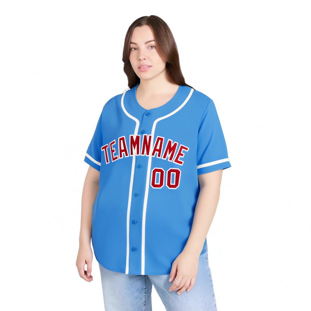 Custom Powder Blue White Classic Style Authentic Baseball Jersey