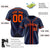 Custom Navy Orange Classic Style Authentic Baseball Jersey