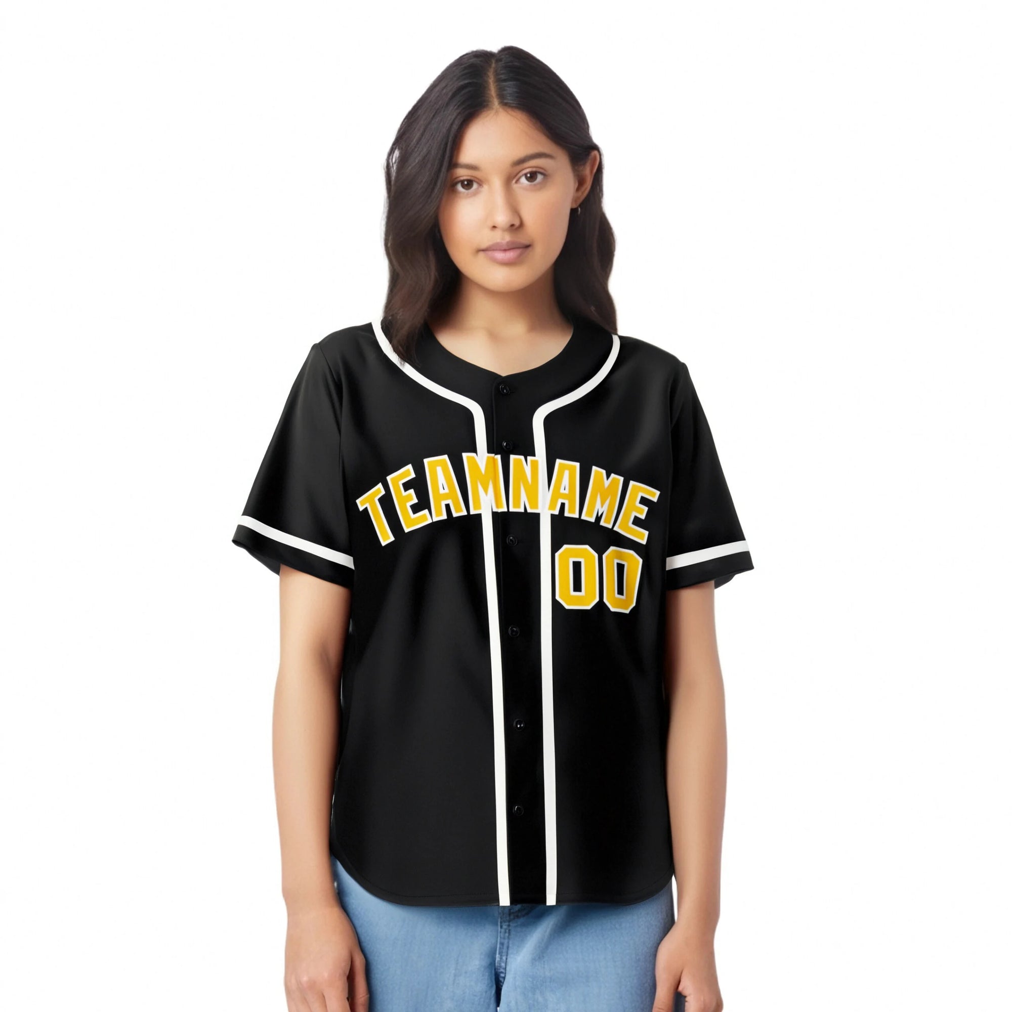 Custom Black White Classic Style Authentic Baseball Jersey