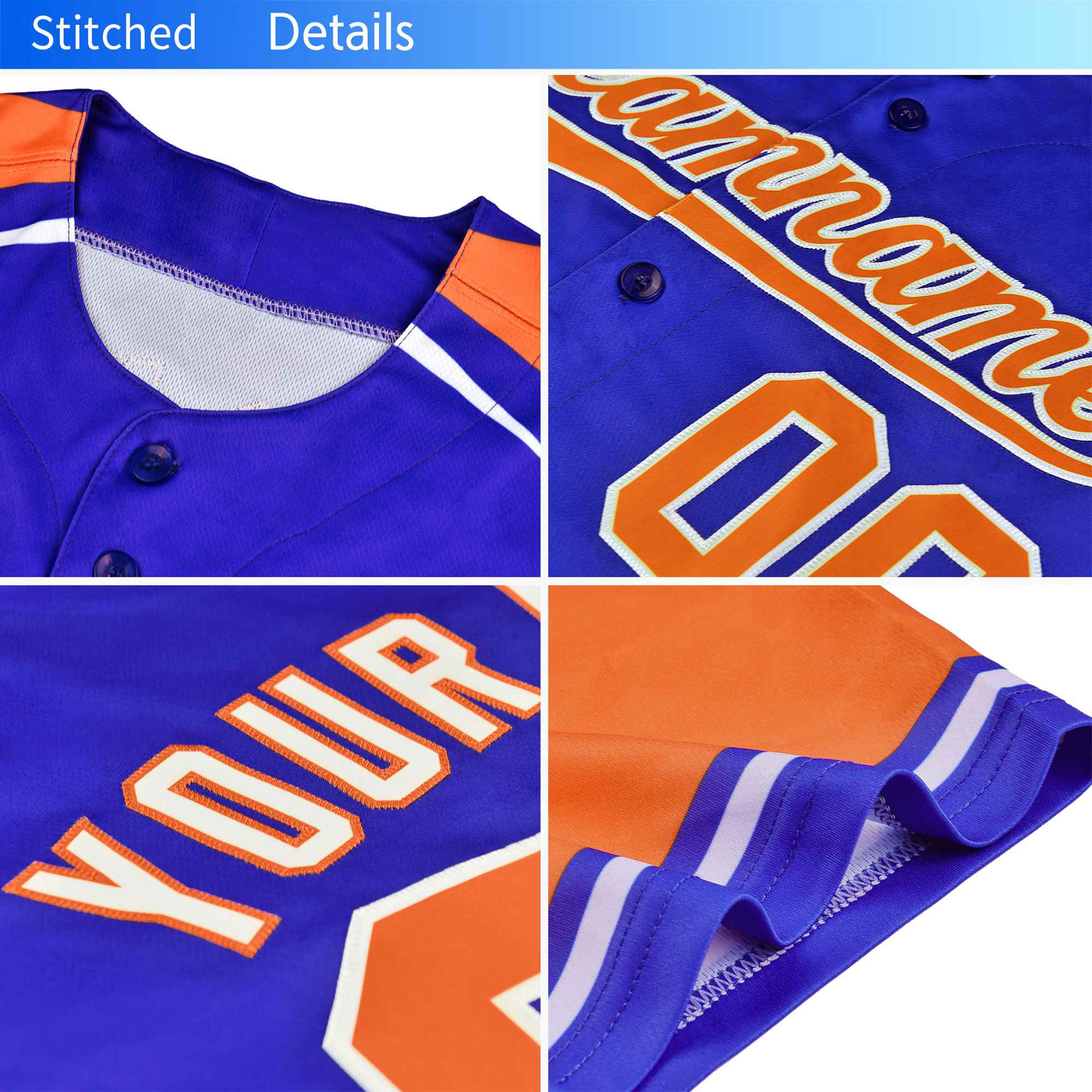 Custom White Black-Orange Classic Style Authentic Baseball Jersey