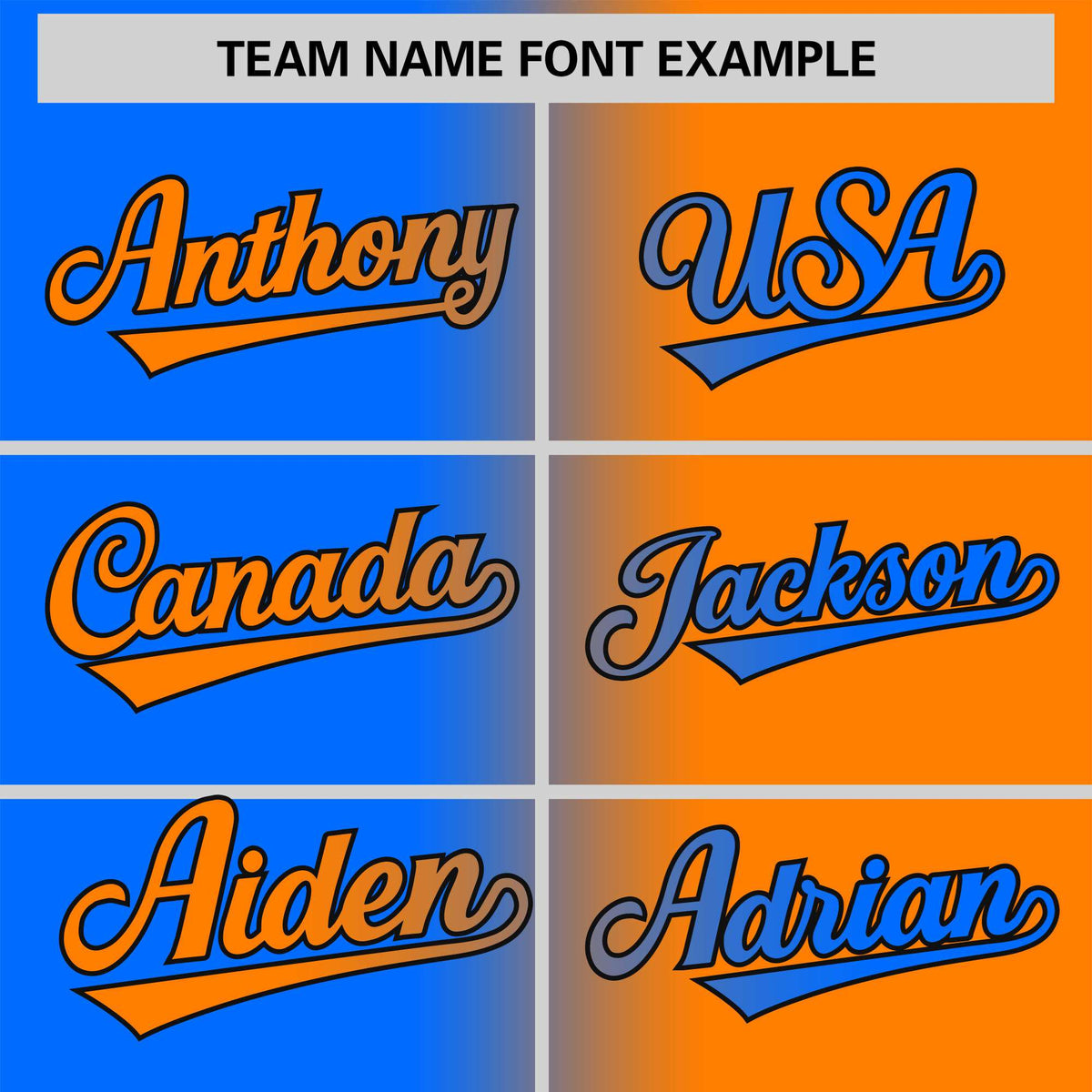 Custom Orange Blue Gradient Style Authentic Baseball Jersey