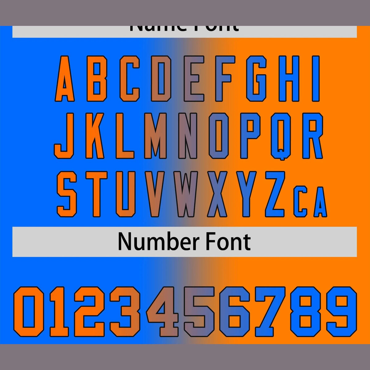 Custom Orange Blue Gradient Style Authentic Baseball Jersey