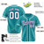 Custom Aqua White Classic Style Authentic Baseball Jersey