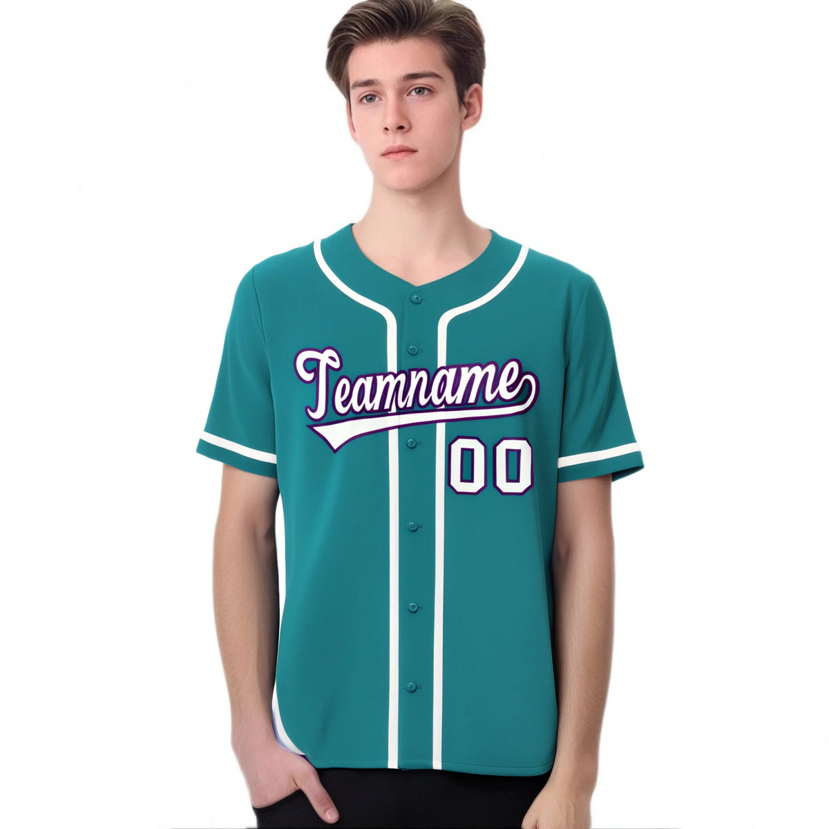 Custom Aqua White Classic Style Authentic Baseball Jersey
