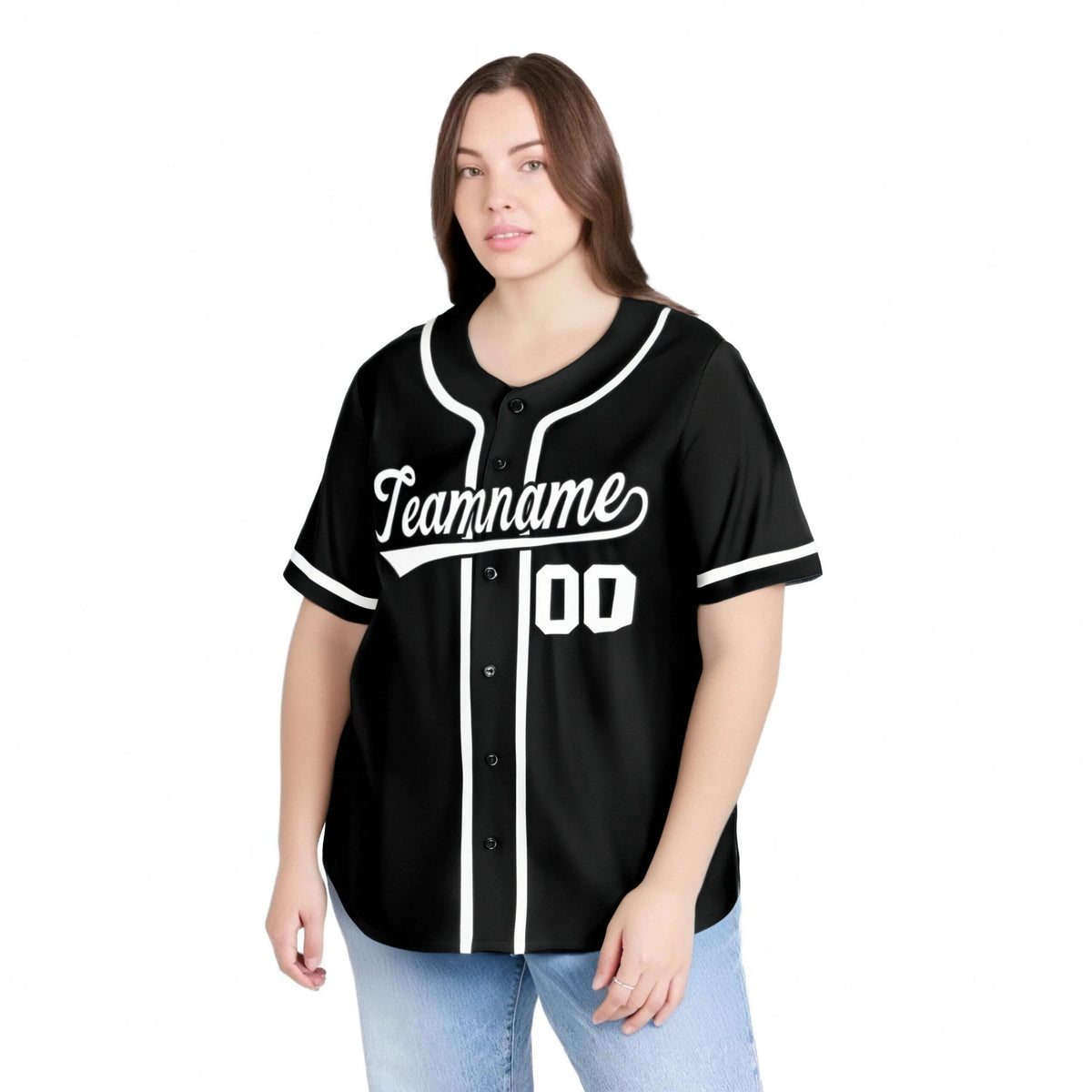 Custom Black White Classic Style Authentic Baseball Jersey