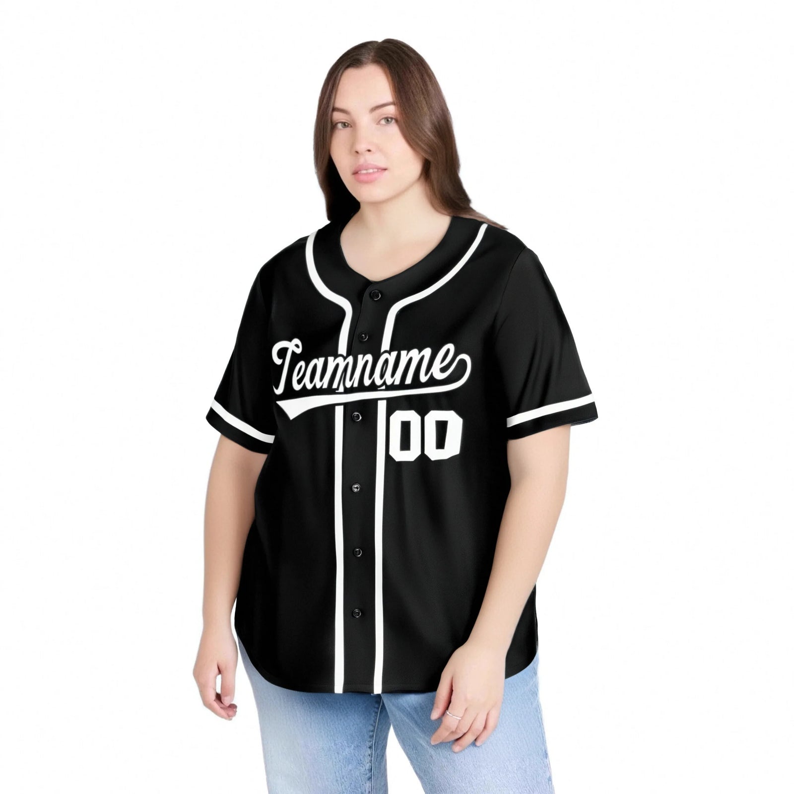 Custom Black White Classic Style Authentic Baseball Jersey