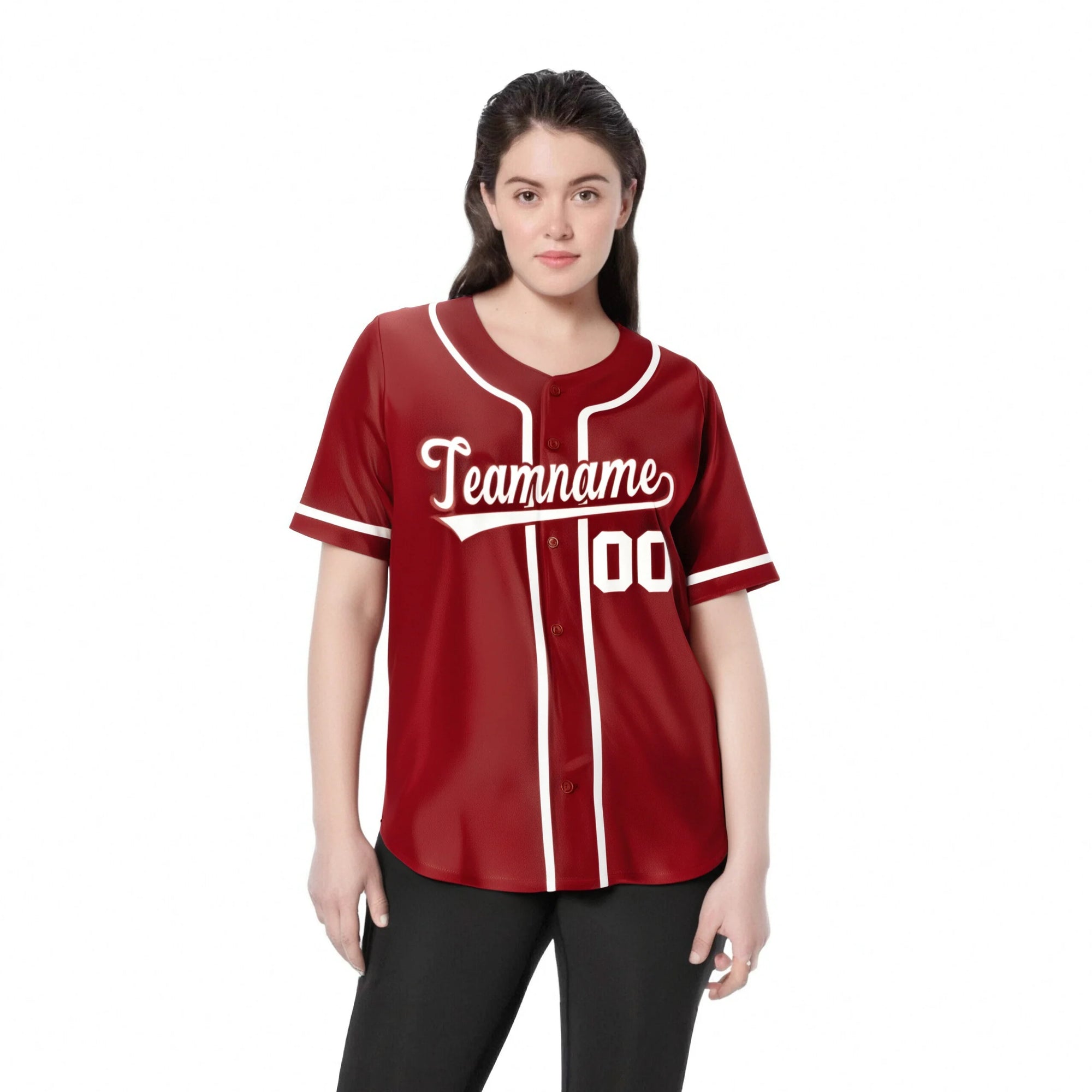 Custom Red White Classic Style Authentic Baseball Jersey