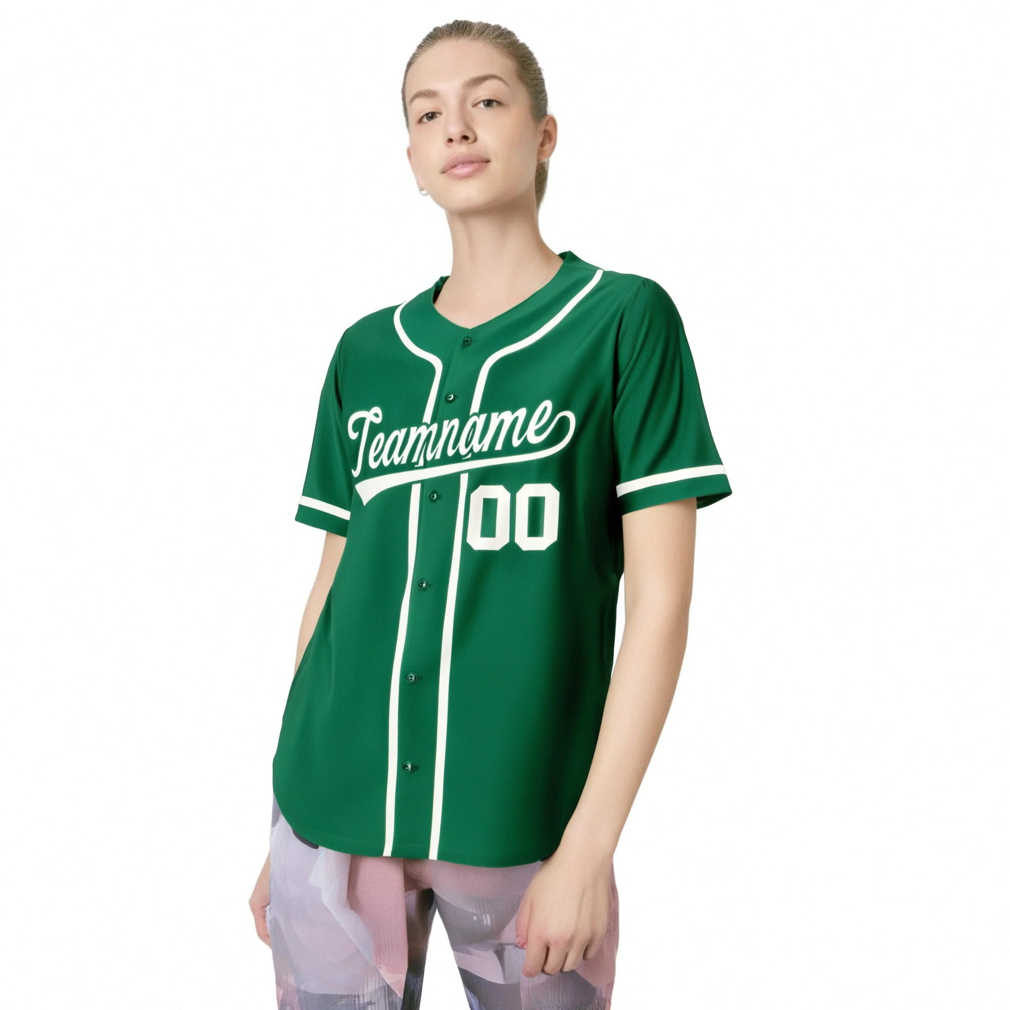 Custom Kelly Green White Classic Style Authentic Baseball Jersey