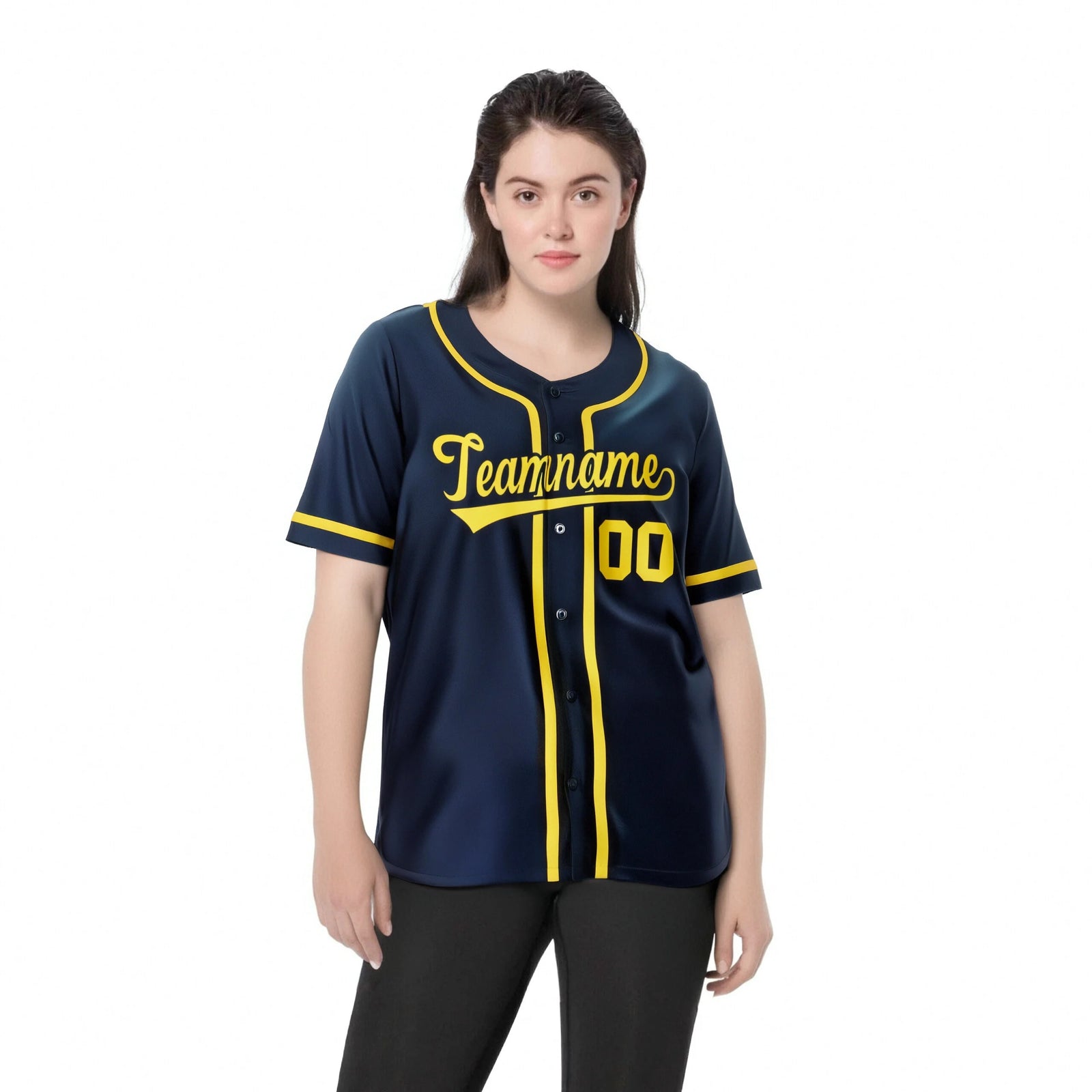 Custom Navy Gold Classic Style Authentic Baseball Jersey