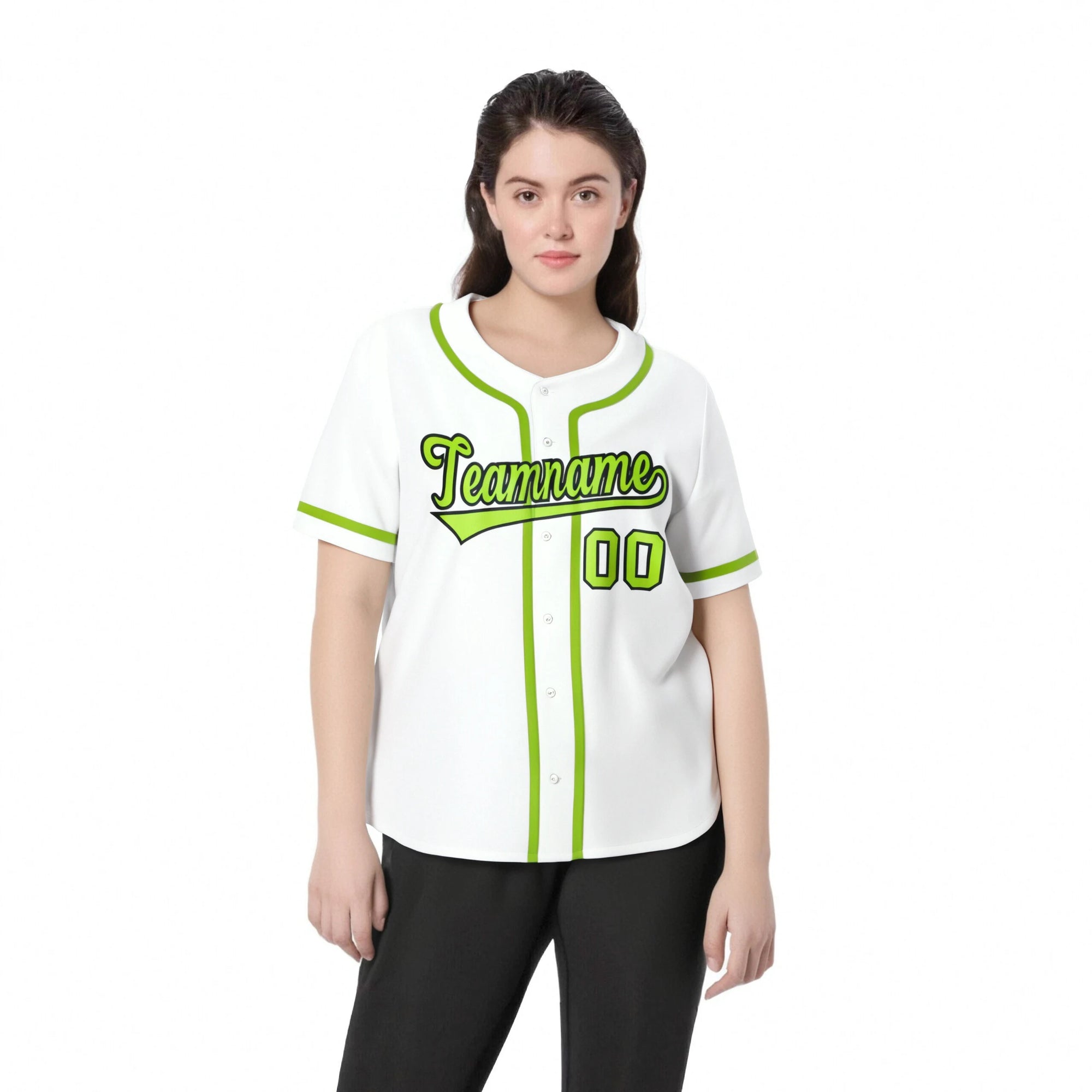 Custom White Neon Green Classic Style Authentic Baseball Jersey