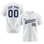 Custom White Navy Pinstripe Authentic Baseball Jersey