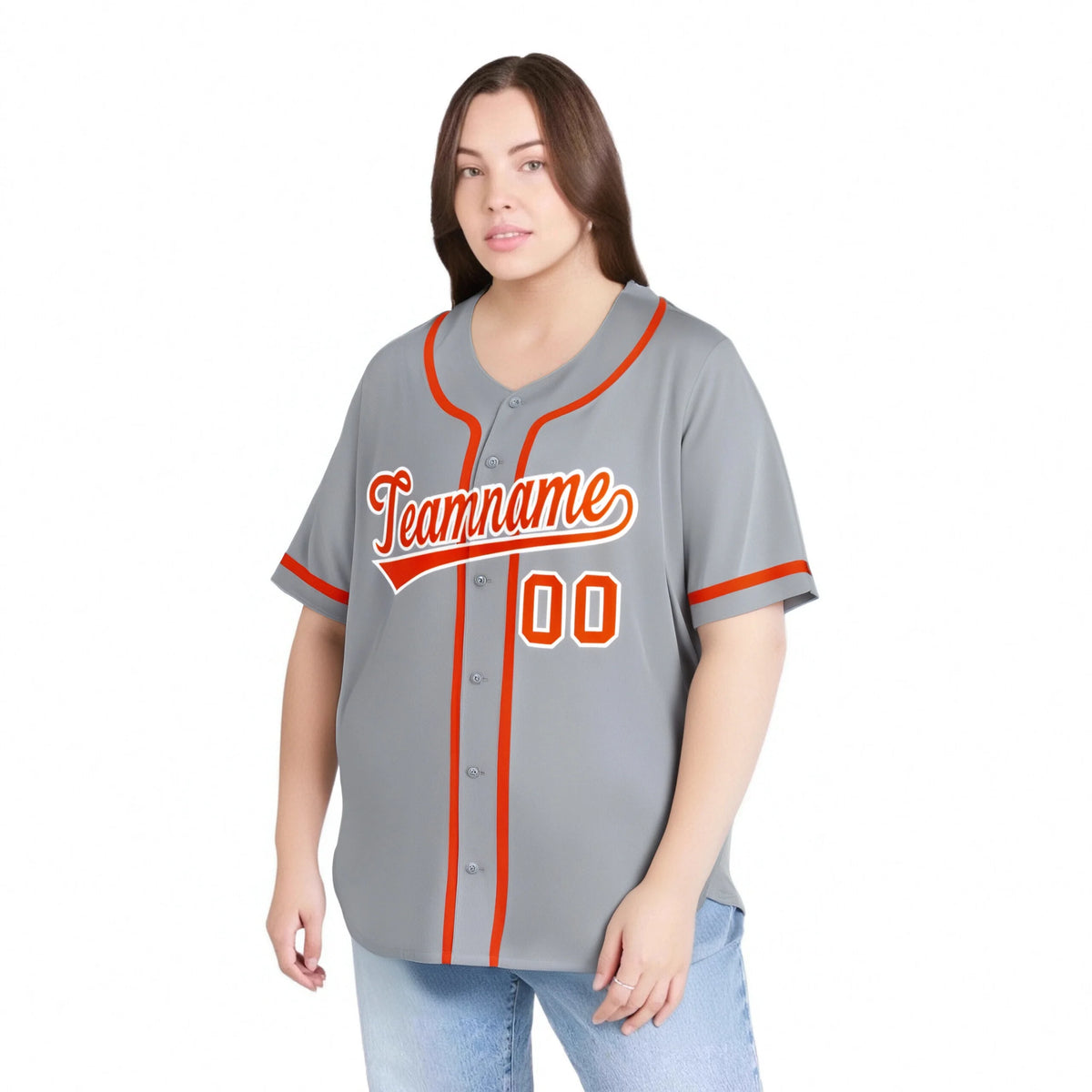 Custom Gray Orange Classic Style Authentic Baseball Jersey