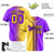 Custom Yellow Purple Gradient Style Authentic Baseball Jersey