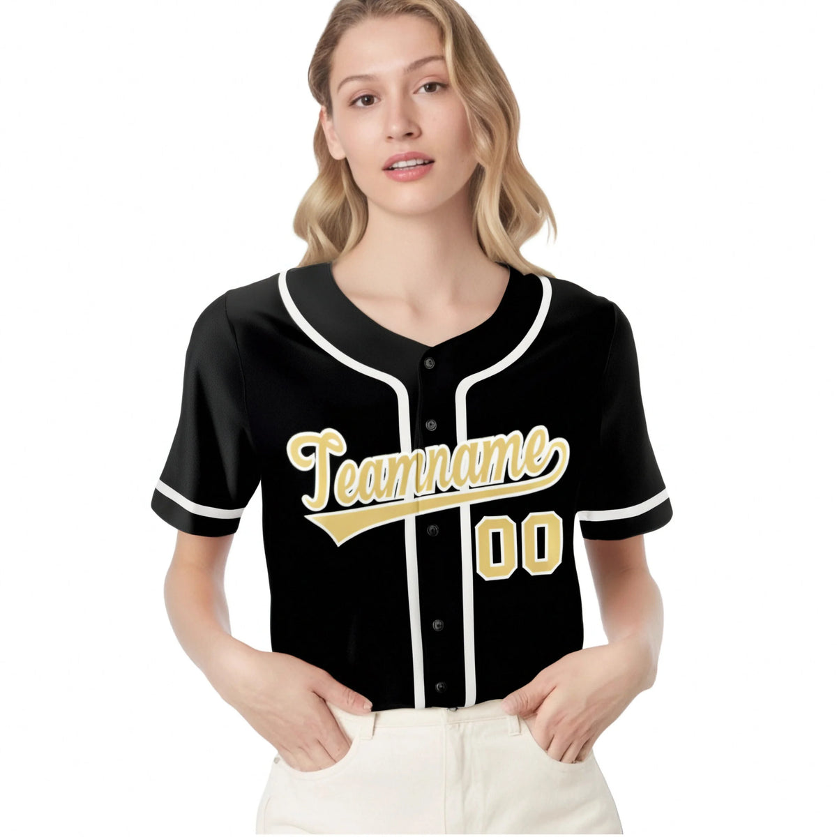 Custom Black White Classic Style Authentic Baseball Jersey