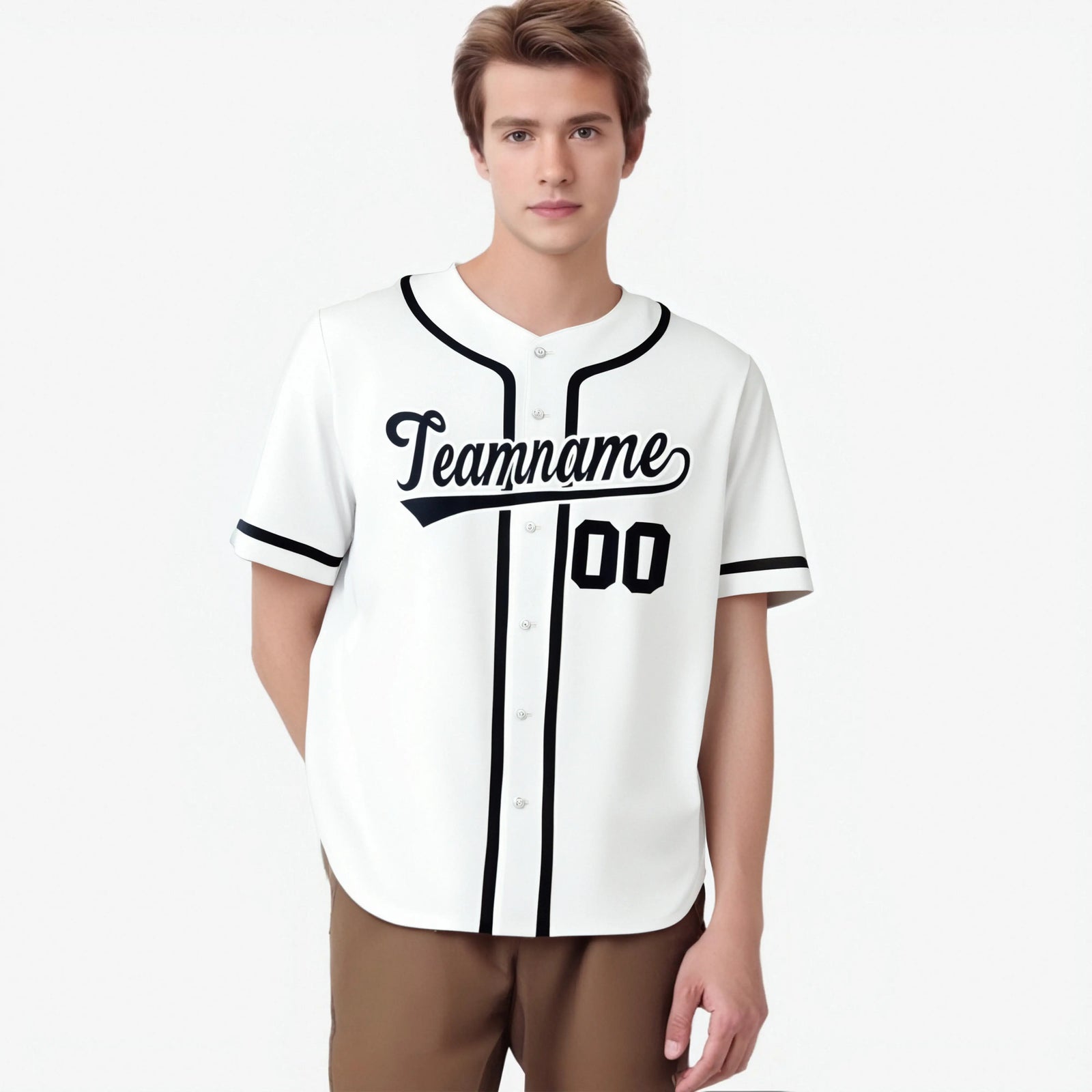 Custom White Navy Classic Style Authentic Baseball Jersey
