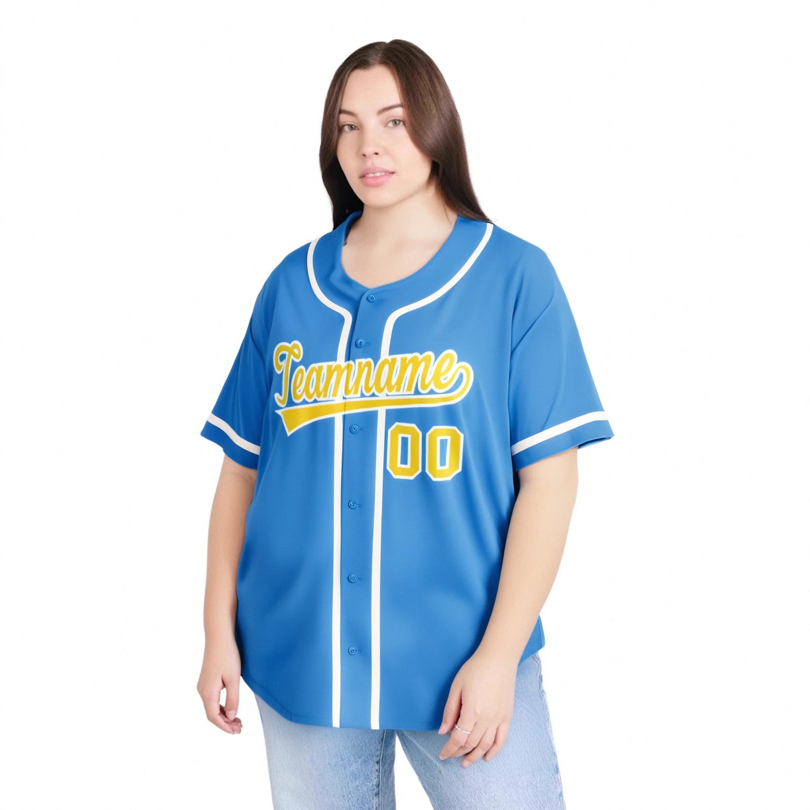 Custom Powder Blue White Classic Style Authentic Baseball Jersey
