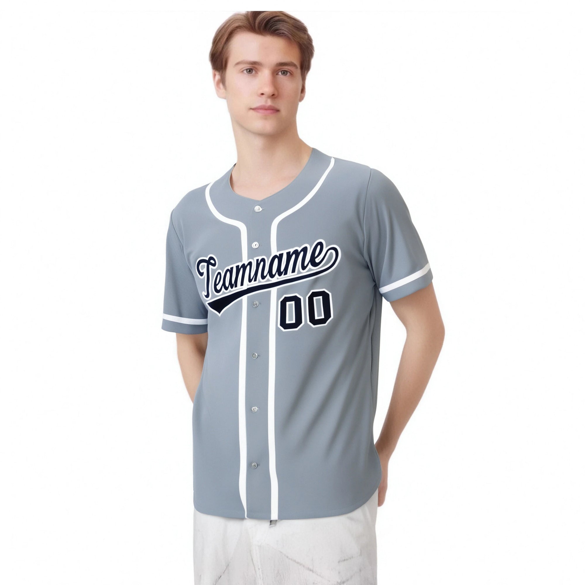 Custom Gray White Classic Style Authentic Baseball Jersey