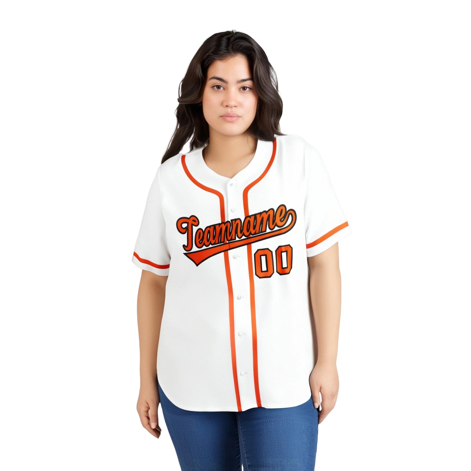 Custom White Orange Classic Style Authentic Baseball Jersey