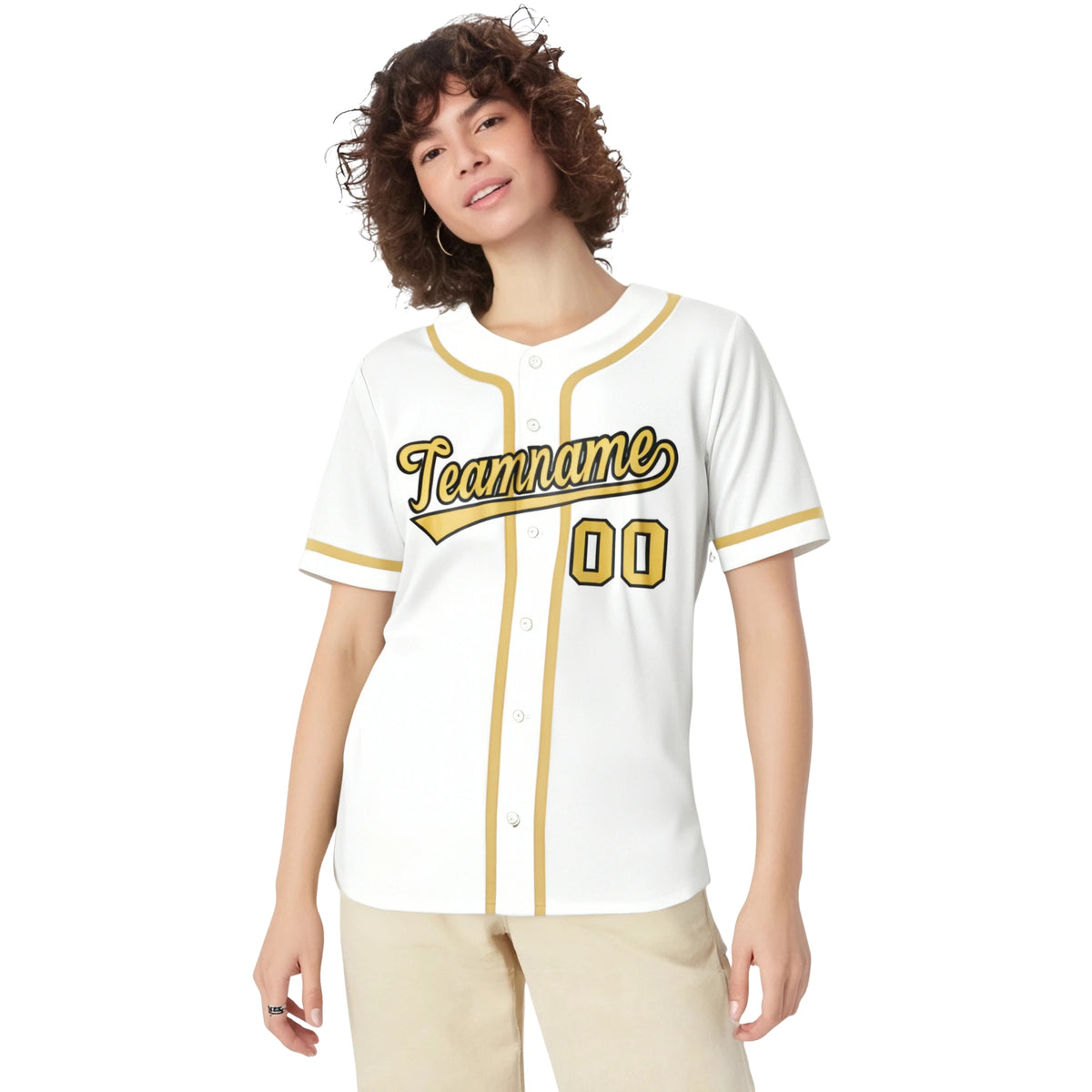 Custom White Khaki Classic Style Authentic Baseball Jersey