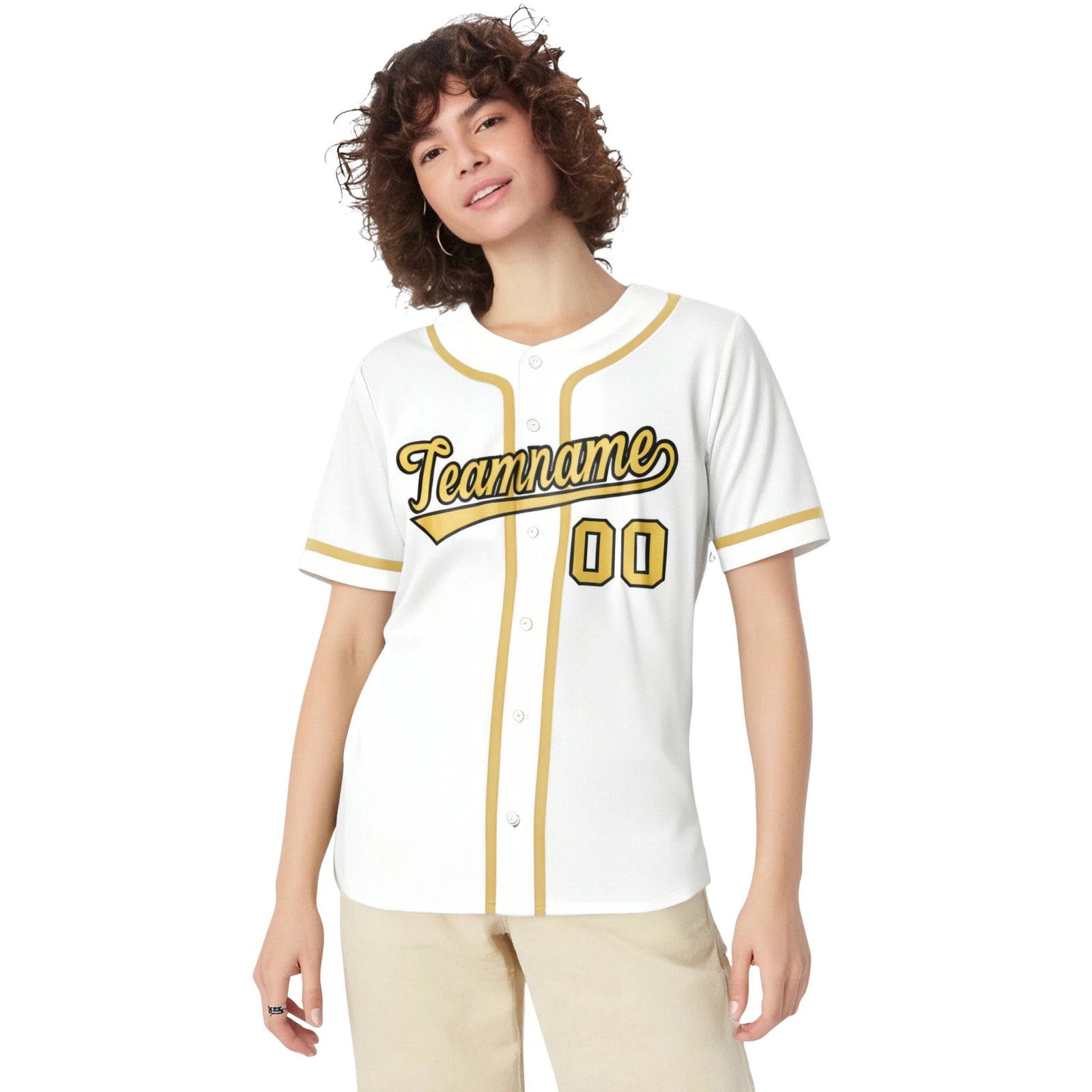 Custom White Khaki Classic Style Authentic Baseball Jersey