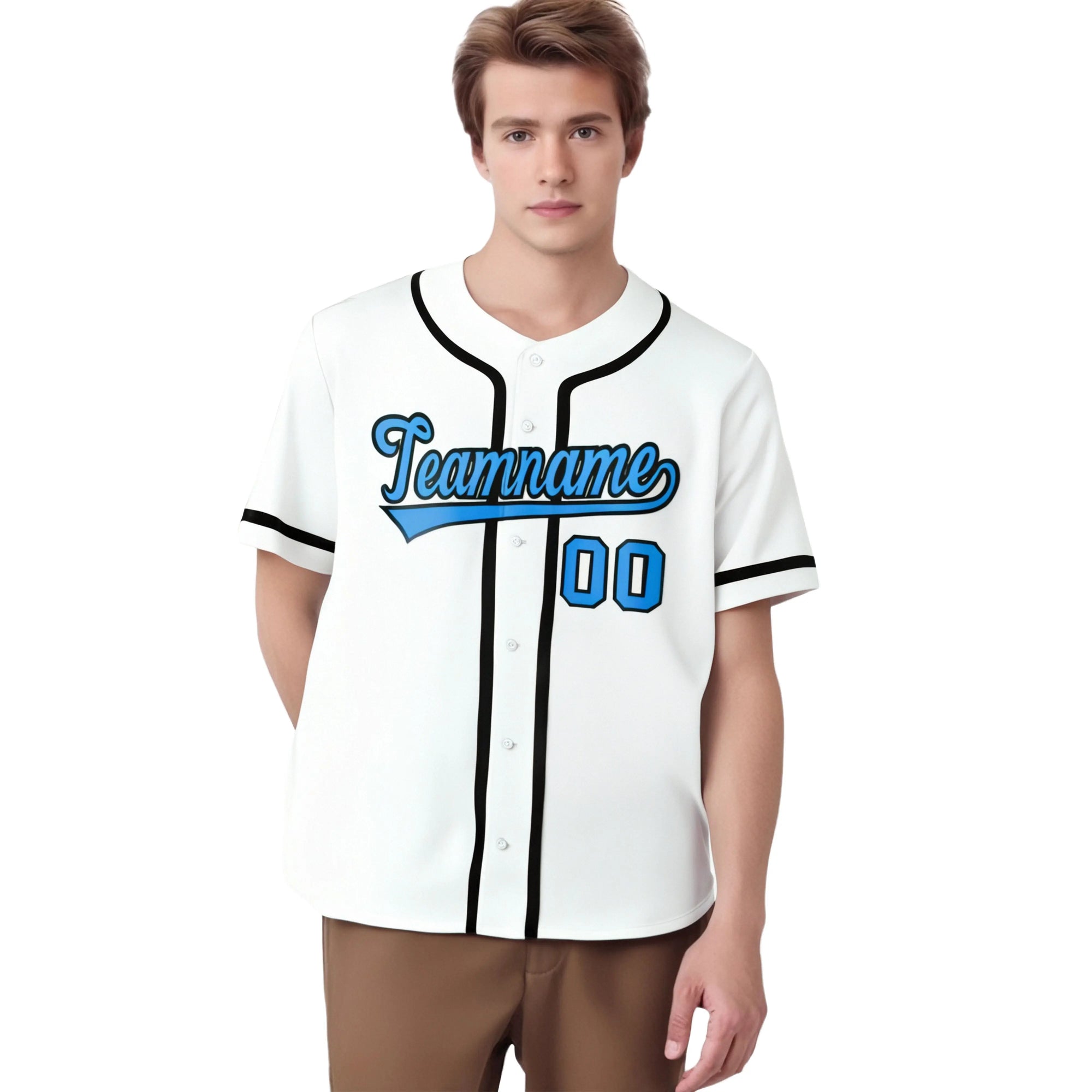 Custom White Black Classic Style Authentic Baseball Jersey