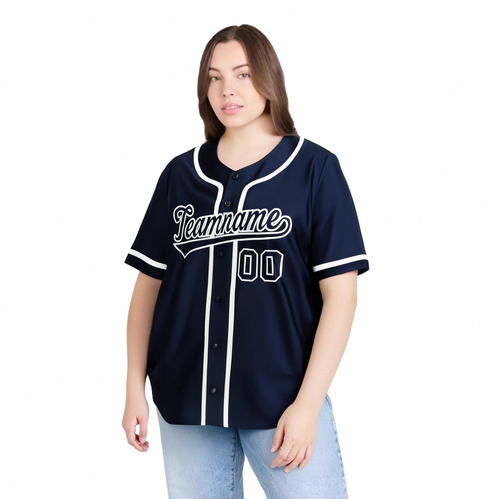 Custom Navy White Classic Style Authentic Baseball Jersey