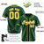 Custom Green Glod Classic Style Authentic Baseball Jersey