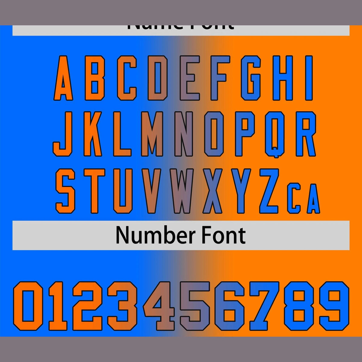 Custom Orange Blue Gradient Style Authentic Baseball Jersey