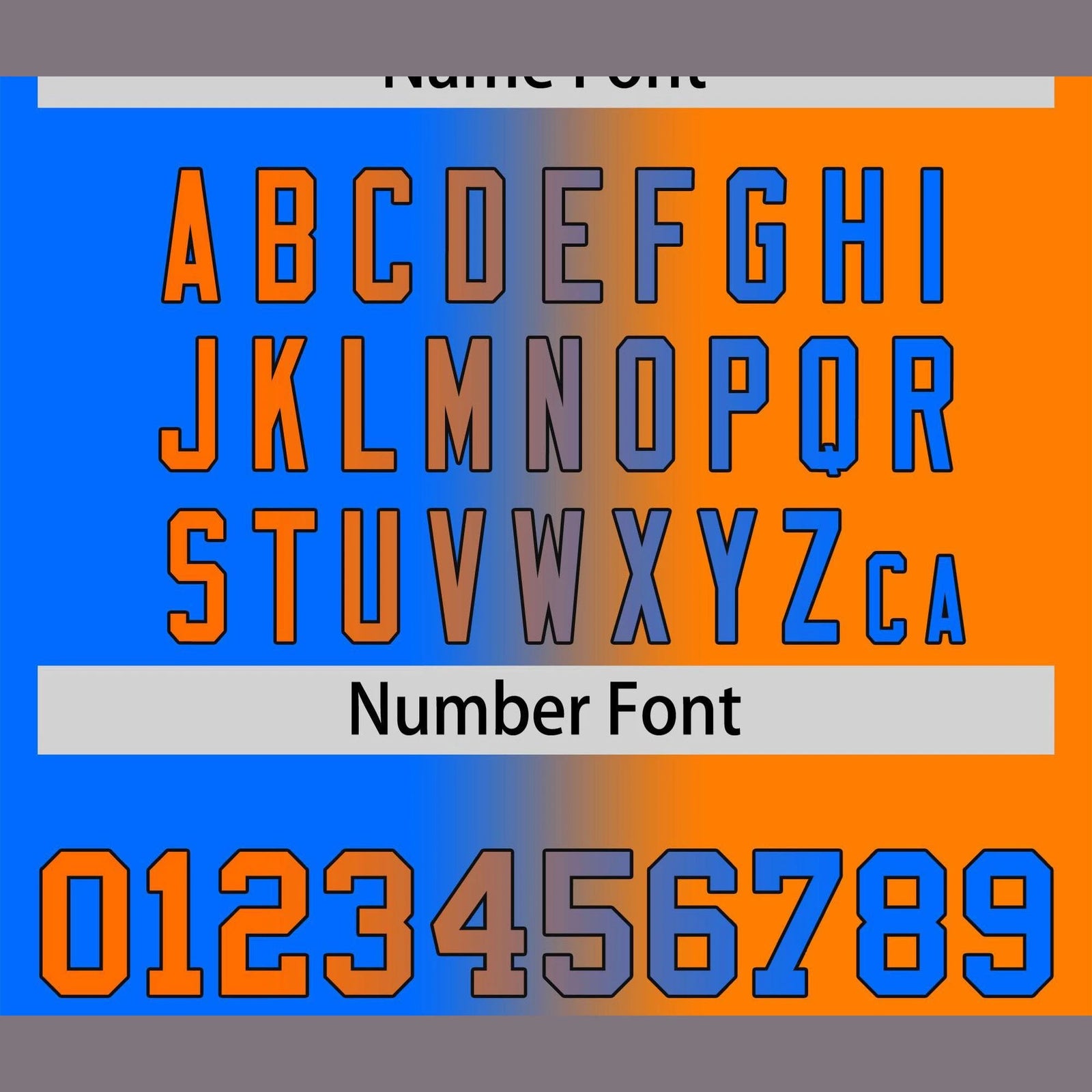 Custom Orange Blue Gradient Style Authentic Baseball Jersey