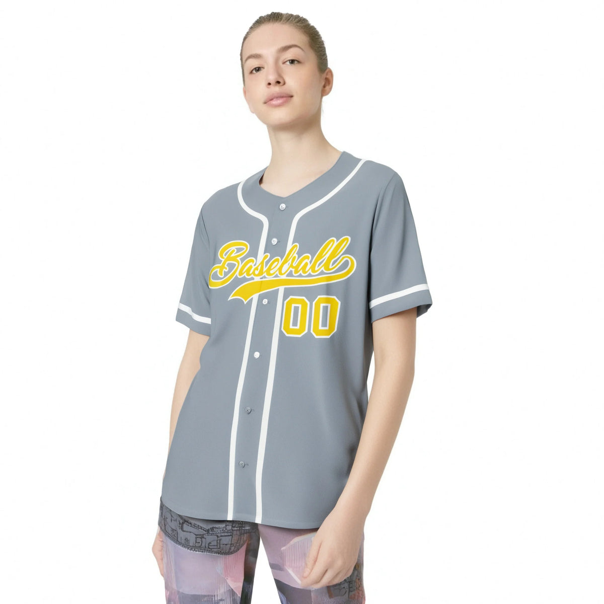 Custom Gray Glod White Classic Style Authentic Baseball Jersey