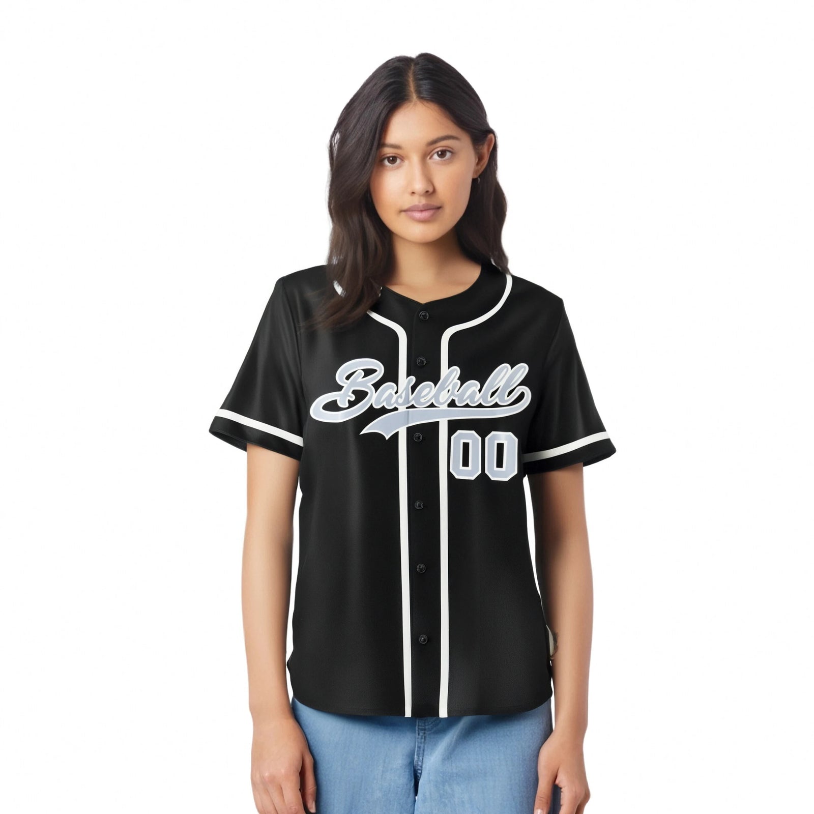 Custom Black Gray-White Classic Style Authentic Baseball Jersey